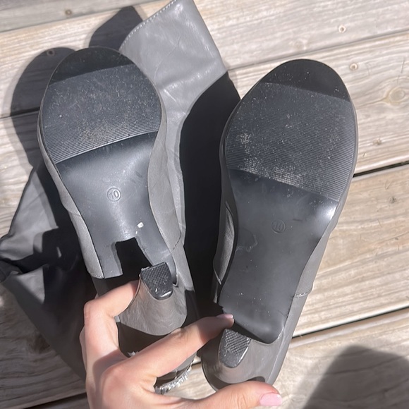 SOLD Gray Boutique Bling Boots🤍 - Picture 3 of 5